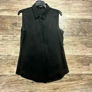 Theory Black Sleeveless Blouse
